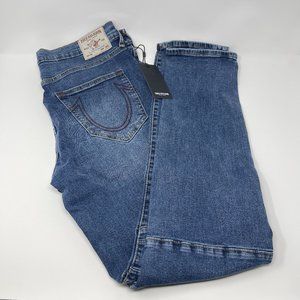 True Religion Men's Rocco Moto Skinny Fit Stretch Jeans 36